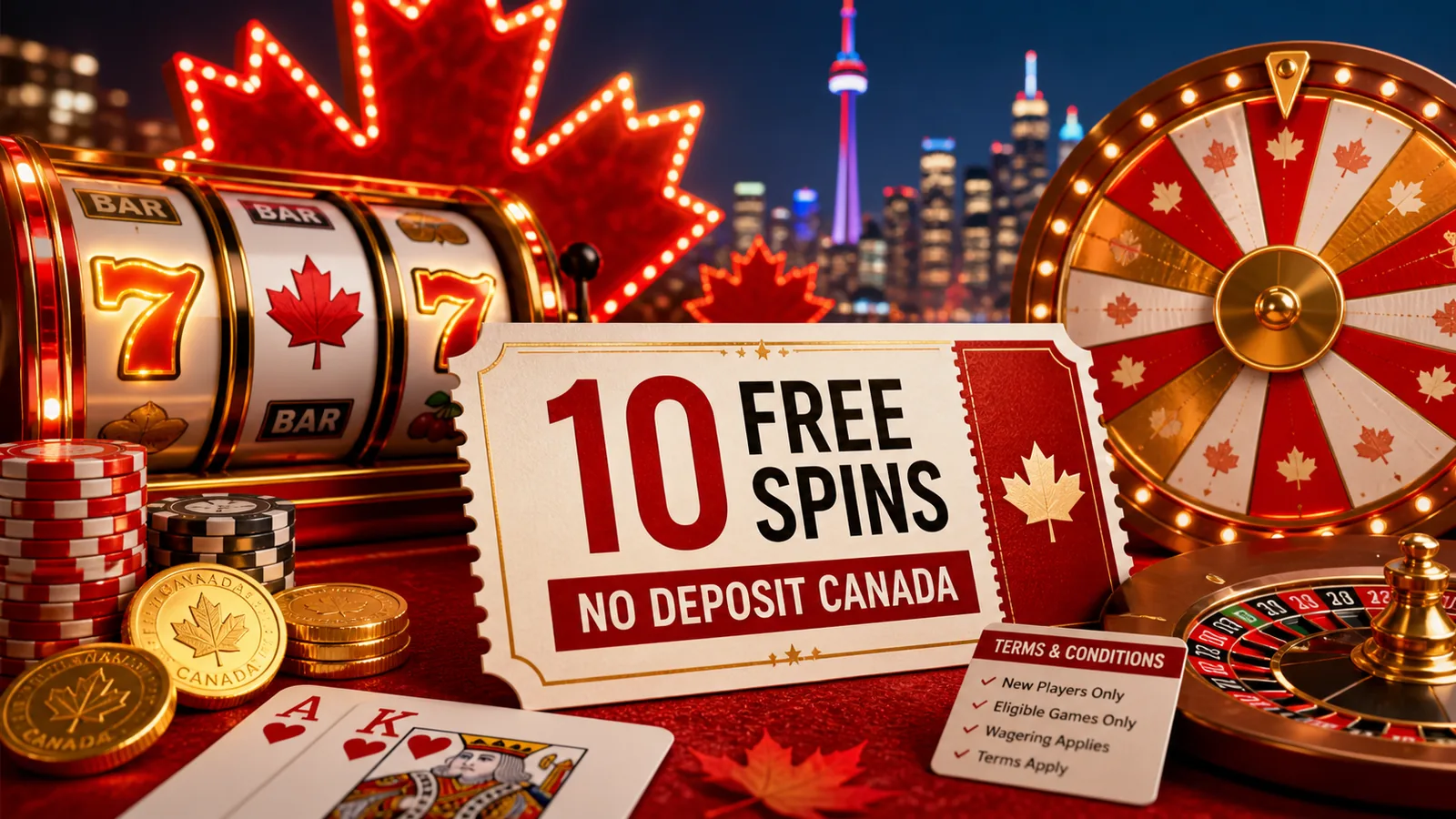 10 Free Spins No Deposit Canada content banner