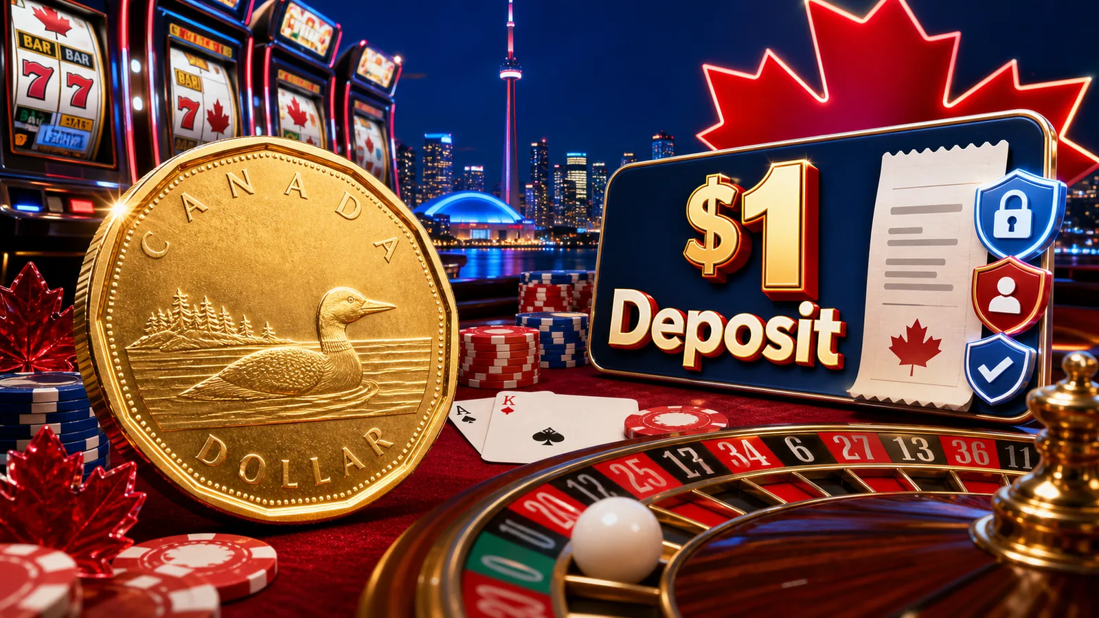 One Dollar Deposit Casinos Canada content banner